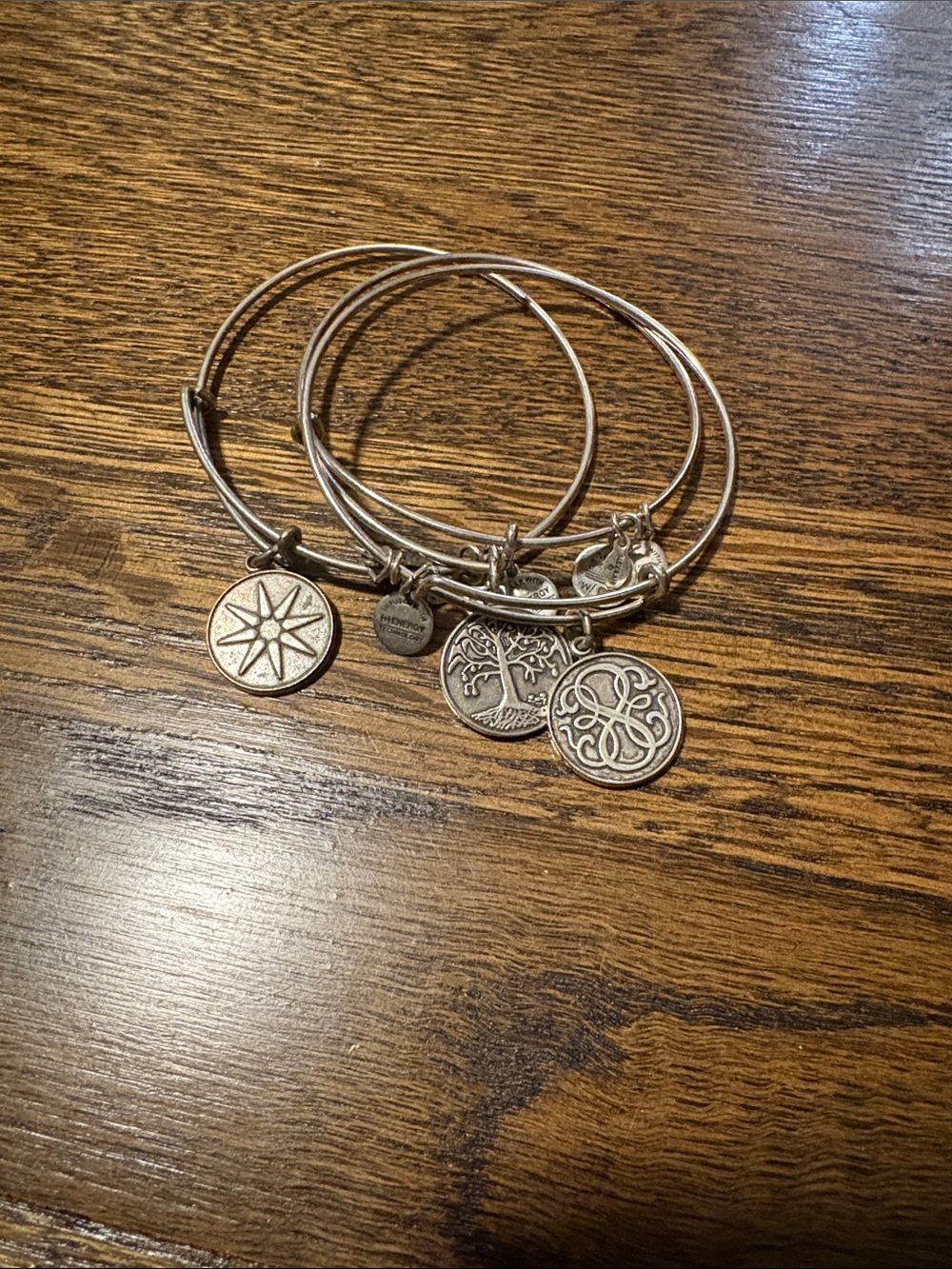 Alex and Ani Silver-Tone Charm Bangle Bracelet Set